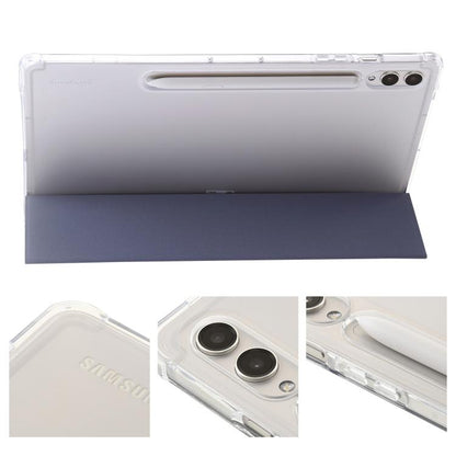 For Samsung Galaxy Tab S10 FE+ 3-Fold Clear Acrylic Leather Tablet Case(Lavender) by bashfashion