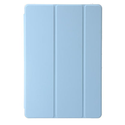 For Samsung Galaxy Tab S10 FE+ 3-Fold Clear Acrylic Leather Tablet Case(Ice Blue) by bashfashion