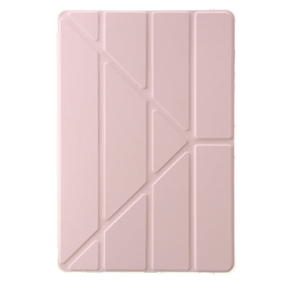 For Samsung Galaxy Tab S10 FE / S9 FE Clear Acrylic Deformation Leather Tablet Case(Pink) by bashfashion