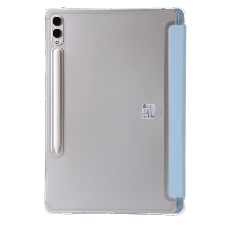For Samsung Galaxy Tab S10 FE / S9 FE Clear Acrylic Deformation Leather Tablet Case(Ice Blue) by bashfashion