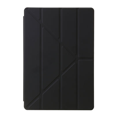 For Samsung Galaxy Tab S10 FE / S9 FE Clear Acrylic Deformation Leather Tablet Case(Black) by bashfashion