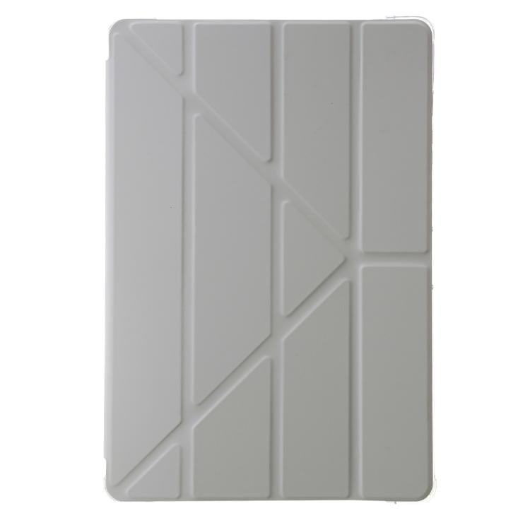 For Samsung Galaxy Tab S9 FE+ Clear Acrylic Deformation Leather Tablet Case(Grey) by bashfashion