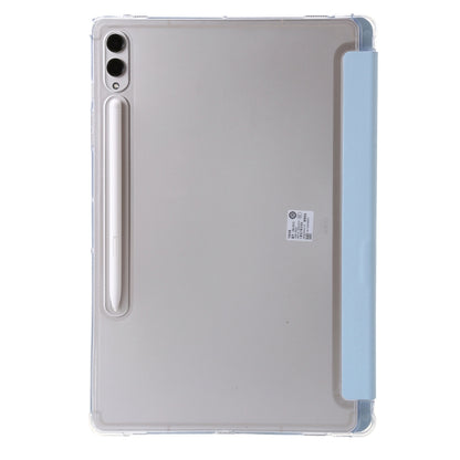 For Samsung Galaxy Tab S9 FE+ Clear Acrylic Deformation Leather Tablet Case(Ice Blue) by bashfashion