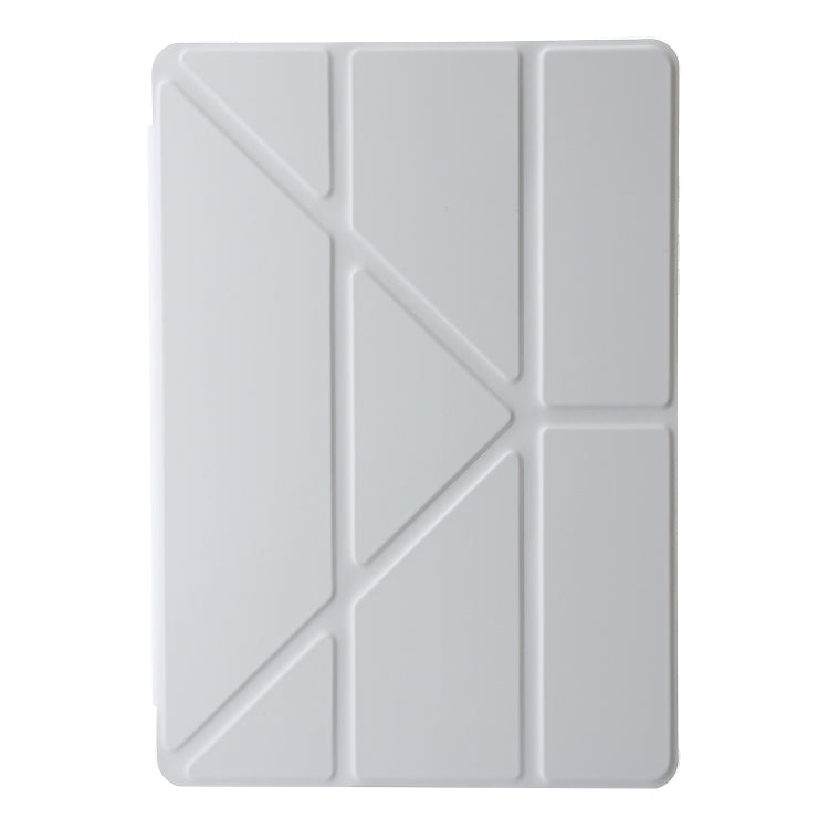 For Samsung Galaxy Tab A11 / A9 Clear Acrylic Deformation Leather Tablet Case(Grey) by bashfashion