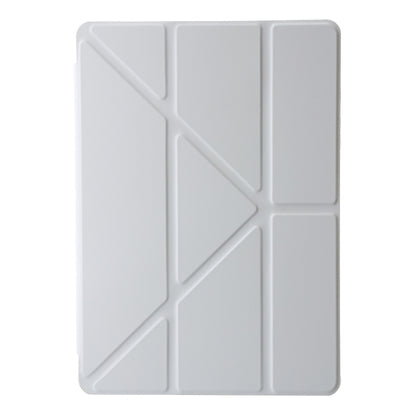 For Samsung Galaxy Tab A11 / A9 Clear Acrylic Deformation Leather Tablet Case(Grey) by bashfashion