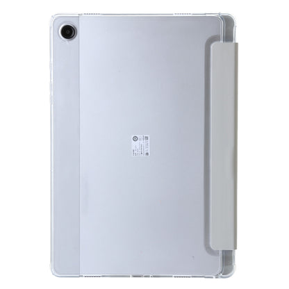 For Samsung Galaxy Tab A11 / A9 Clear Acrylic Deformation Leather Tablet Case(Grey) by bashfashion