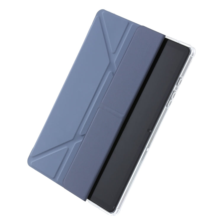 For Samsung Galaxy Tab A11 / A9 Clear Acrylic Deformation Leather Tablet Case(Lavender) by bashfashion
