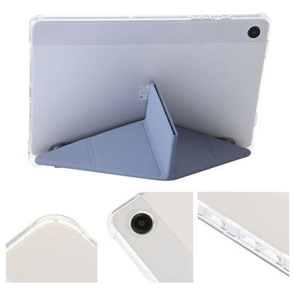 For Samsung Galaxy Tab A11 / A9 Clear Acrylic Deformation Leather Tablet Case(Lavender) by bashfashion