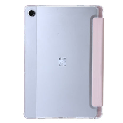 For Samsung Galaxy Tab A11 / A9 Clear Acrylic Deformation Leather Tablet Case(Pink) by bashfashion