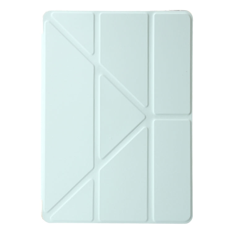 For Samsung Galaxy Tab A11 / A9 Clear Acrylic Deformation Leather Tablet Case(Green) by bashfashion