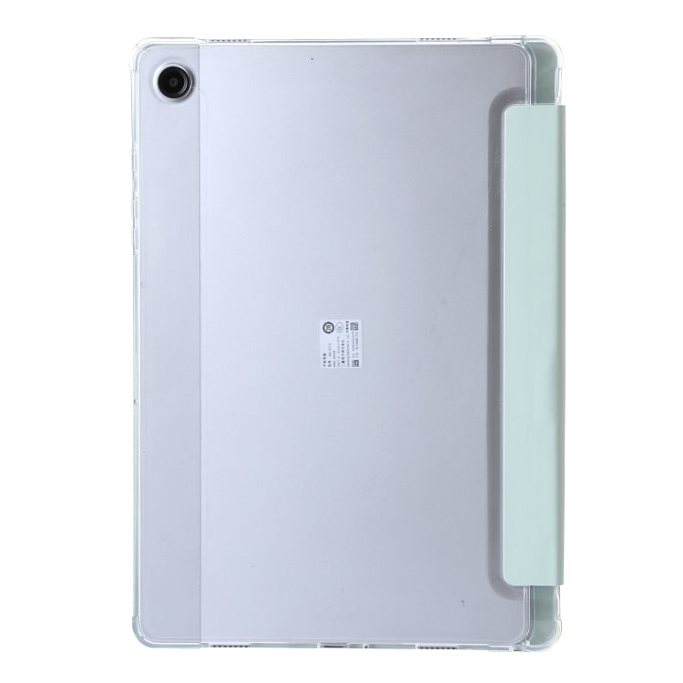 For Samsung Galaxy Tab A11 / A9 Clear Acrylic Deformation Leather Tablet Case(Green) by bashfashion