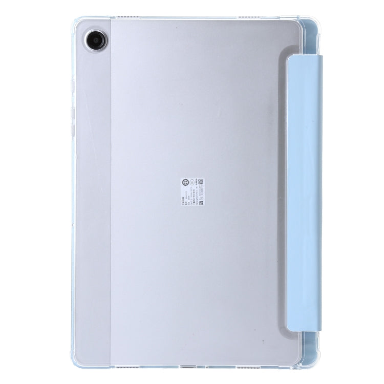 For Samsung Galaxy Tab A11 / A9 Clear Acrylic Deformation Leather Tablet Case(Ice Blue) by bashfashion