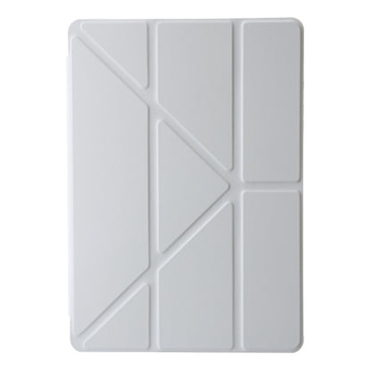 For Samsung Galaxy Tab A9+ Clear Acrylic Deformation Leather Tablet Case(Grey) by bashfashion