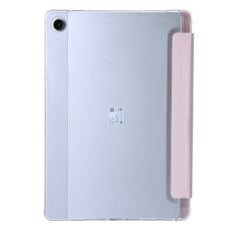For Samsung Galaxy Tab A9+ Clear Acrylic Deformation Leather Tablet Case(Pink) by bashfashion