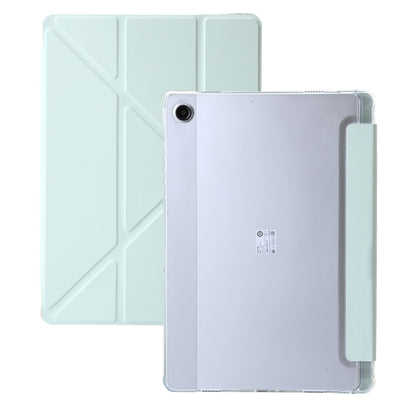 For Samsung Galaxy Tab A9+ Clear Acrylic Deformation Leather Tablet Case(Green) by bashfashion