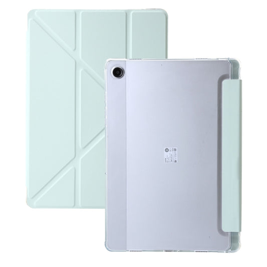 For Samsung Galaxy Tab A9+ Clear Acrylic Deformation Leather Tablet Case(Green) by bashfashion