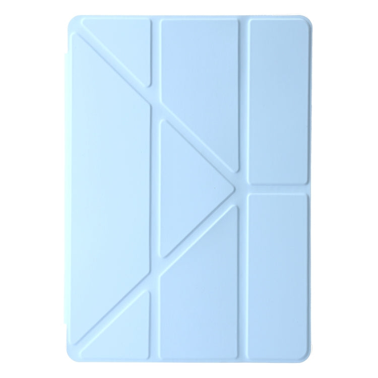 For Samsung Galaxy Tab A9+ Clear Acrylic Deformation Leather Tablet Case(Ice Blue) by bashfashion