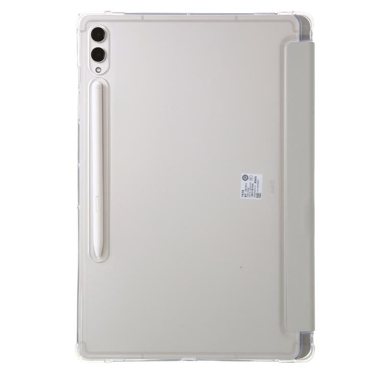 For Samsung Galaxy Tab S10 FE+ Clear Acrylic Deformation Leather Tablet Case(Grey) by bashfashion
