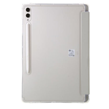For Samsung Galaxy Tab S10 FE+ Clear Acrylic Deformation Leather Tablet Case(Grey) by bashfashion