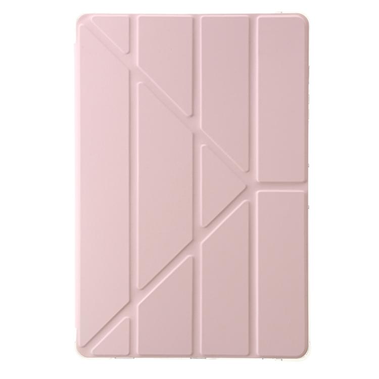 For Samsung Galaxy Tab S10 FE+ Clear Acrylic Deformation Leather Tablet Case(Pink) by bashfashion
