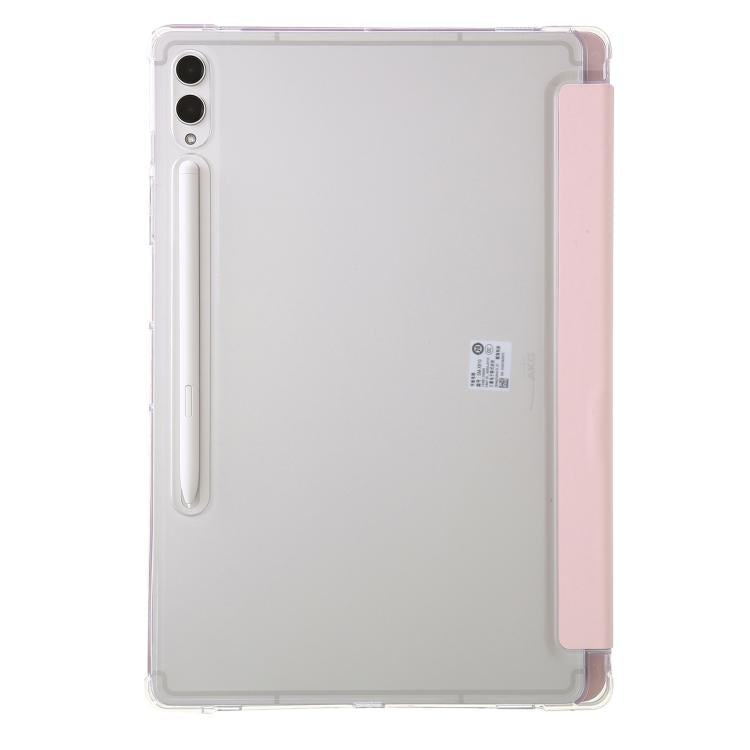 For Samsung Galaxy Tab S10 FE+ Clear Acrylic Deformation Leather Tablet Case(Pink) by bashfashion