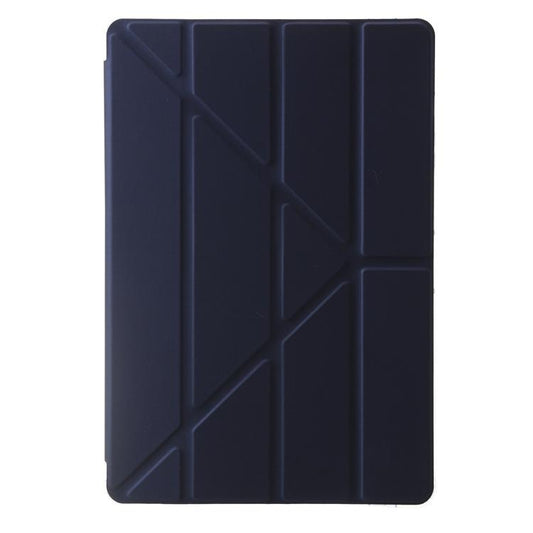 For Samsung Galaxy Tab S10 FE+ Clear Acrylic Deformation Leather Tablet Case(Dark Blue) by bashfashion