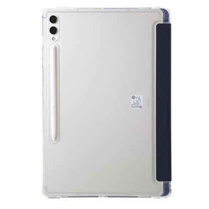 For Samsung Galaxy Tab S10 FE+ Clear Acrylic Deformation Leather Tablet Case(Dark Blue) by bashfashion