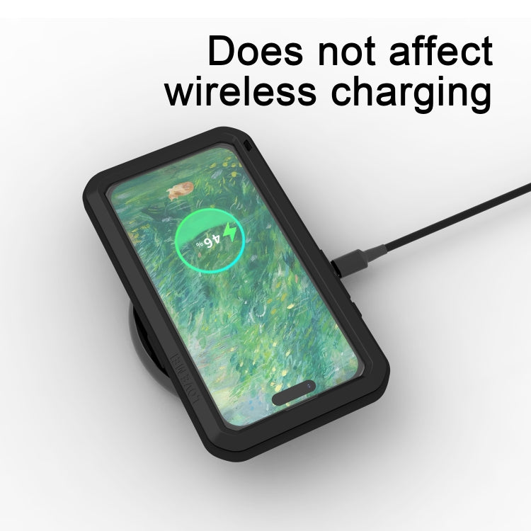 For iPhone 16 LOVE MEI Metal Shockproof Life Waterproof Dustproof Phone Case(Silver) by LOVE MEI