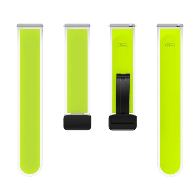 For Samsung Galaxy Watch6 / 5 / 4 Translucent Magnetic Black Buckle Silicone Watch Band(Green) by bashfashion