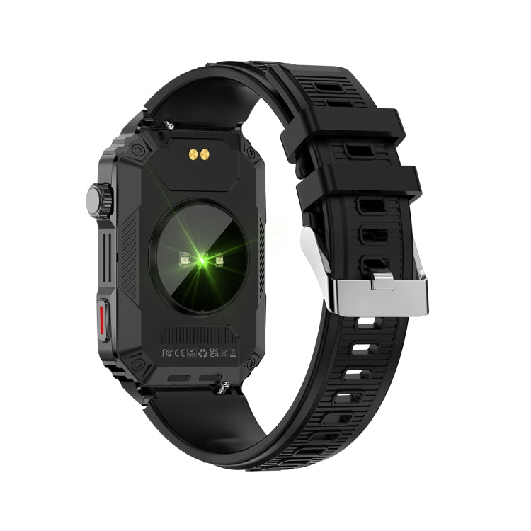 CF26 1.57inch BT5.2 Smart Bracelet Support Sleep Detection, Style:Silicone Strap(Black) by bashfashion