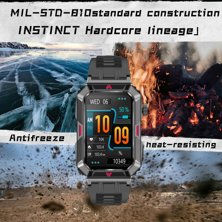 CF26 1.57inch BT5.2 Smart Bracelet Support Sleep Detection, Style:Silicone Strap(Camo Black) by bashfashion