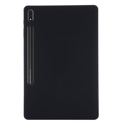 For Samsung Galaxy Tab S9 FE+ / S10+ Pure Color Liquid Silicone Shockproof Tablet Case(Black) by bashfashion