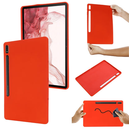 For Samsung Galaxy Tab S9 FE+ / S10+ Pure Color Liquid Silicone Shockproof Tablet Case(Red) by bashfashion