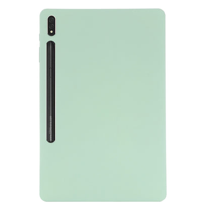 For Samsung Galaxy Tab S9 FE+ / S10+ Pure Color Liquid Silicone Shockproof Tablet Case(Green) by bashfashion