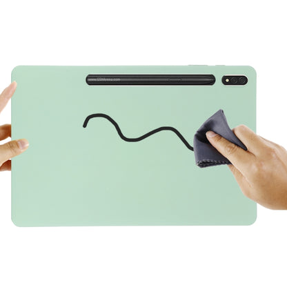 For Samsung Galaxy Tab S9 FE+ / S10+ Pure Color Liquid Silicone Shockproof Tablet Case(Green) by bashfashion