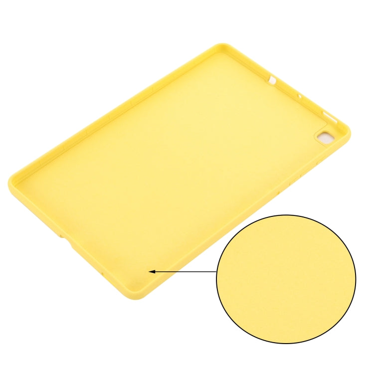 For Samsung Galaxy Tab S6 Lite 2024 Pure Color Liquid Silicone Shockproof Tablet Case(Yellow) by bashfashion