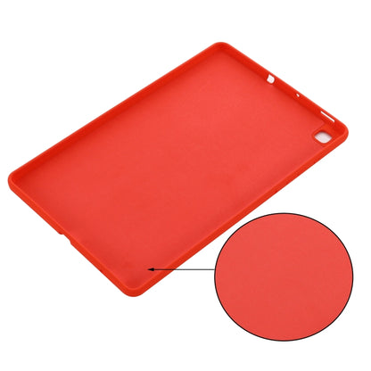 For Samsung Galaxy Tab S6 Lite 2024 Pure Color Liquid Silicone Shockproof Tablet Case(Red) by bashfashion