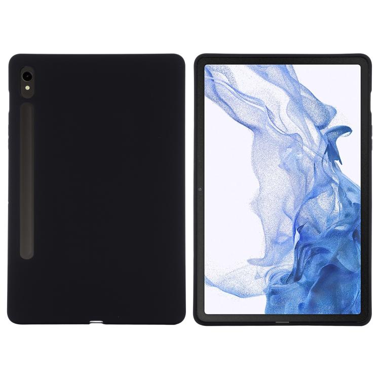 For Samsung Galaxy Tab S10 Lite 5G/S10/S10 FE Pure Color Liquid Silicone Shockproof Tablet Case(Black) by bashfashion