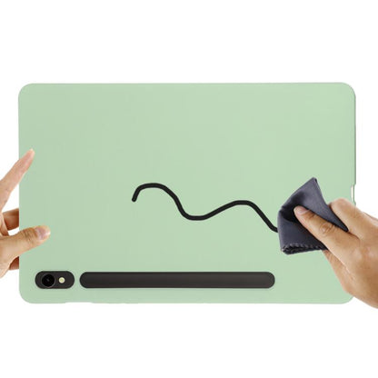 For Samsung Galaxy Tab S10 Lite 5G/S10/S10 FE Pure Color Liquid Silicone Shockproof Tablet Case(Green) by bashfashion