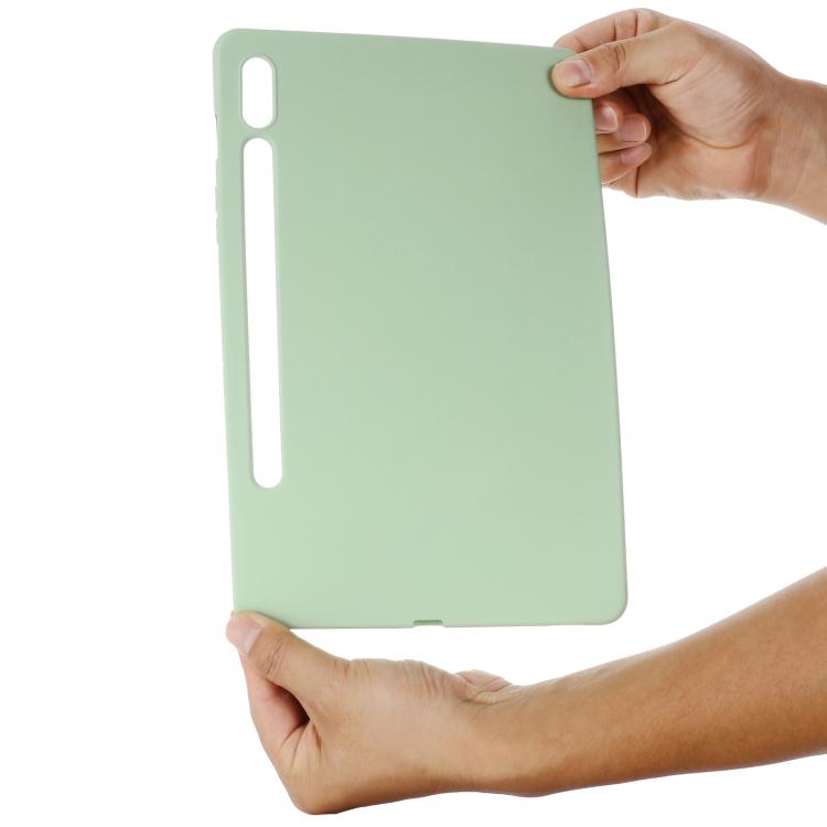 For Samsung Galaxy Tab S10 Lite 5G/S10/S10 FE Pure Color Liquid Silicone Shockproof Tablet Case(Green) by bashfashion