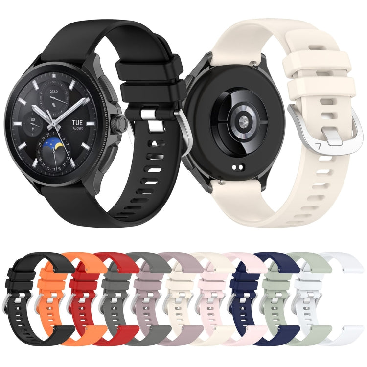 For Huawei Watch 2 Pro / Honor Watch 4 Pro Liquid Glossy Silver Buckle Silicone Watch Band(Orange) by bashfashion