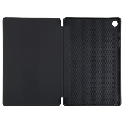 For Samsung Galaxy Tab A11+ / A9+ Tri-fold Holder Horizontal Flip TPU Leather Tablet Case(Black) by bashfashion