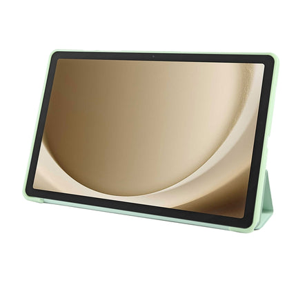 For Samsung Galaxy Tab A11+ / A9+ Tri-fold Holder Horizontal Flip TPU Leather Tablet Case(Green) by bashfashion