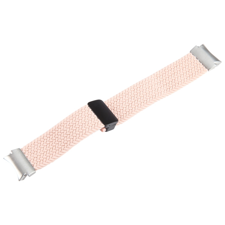 For Samsung Galaxy Watch 6 / 5 / 4 Magnetic Fold Buckle Nylon Woven Watch Band(Pink) by bashfashion