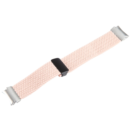 For Samsung Galaxy Watch 6 / 5 / 4 Magnetic Fold Buckle Nylon Woven Watch Band(Pink) by bashfashion