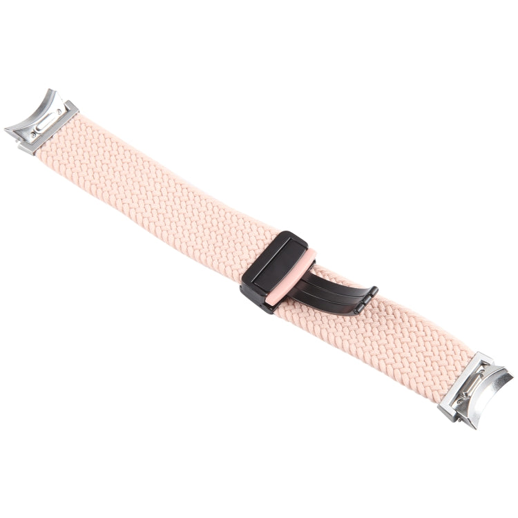 For Samsung Galaxy Watch 6 / 5 / 4 Magnetic Fold Buckle Nylon Woven Watch Band(Pink) by bashfashion