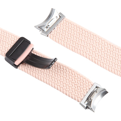 For Samsung Galaxy Watch 6 / 5 / 4 Magnetic Fold Buckle Nylon Woven Watch Band(Pink) by bashfashion