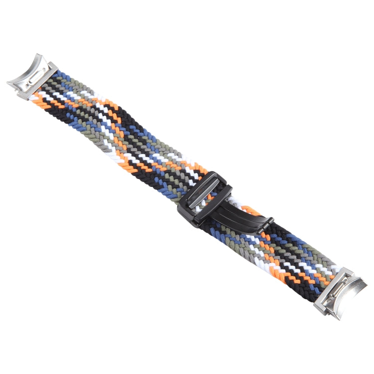 For Samsung Galaxy Watch 6 / 5 / 4 Magnetic Fold Buckle Nylon Woven Watch Band(Colorful Denim) by bashfashion