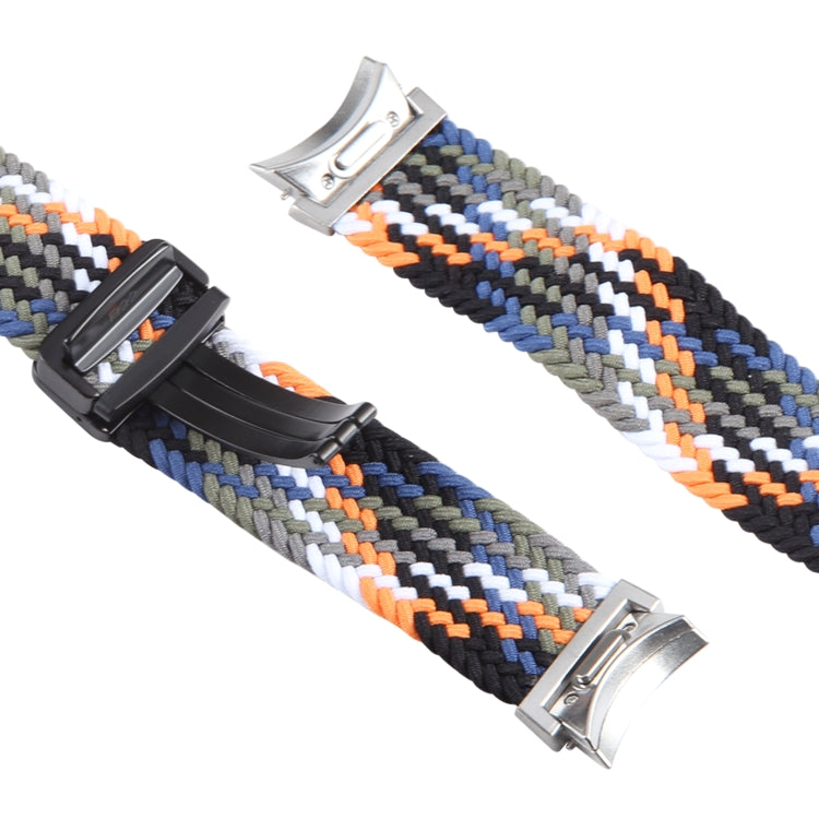 For Samsung Galaxy Watch 6 / 5 / 4 Magnetic Fold Buckle Nylon Woven Watch Band(Colorful Denim) by bashfashion