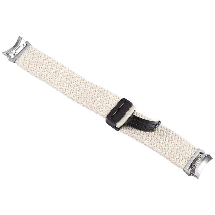 For Samsung Galaxy Watch 6 / 5 / 4 Magnetic Fold Buckle Nylon Woven Watch Band(Starlight Color) by bashfashion